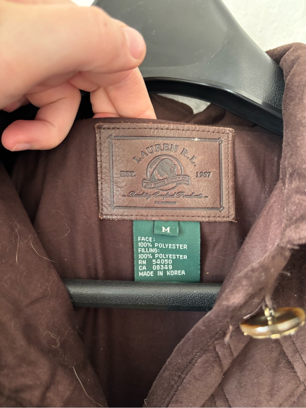 Lauren Ralph Lauren Quilted Brown Utility Jacket - Picture 5 of 6